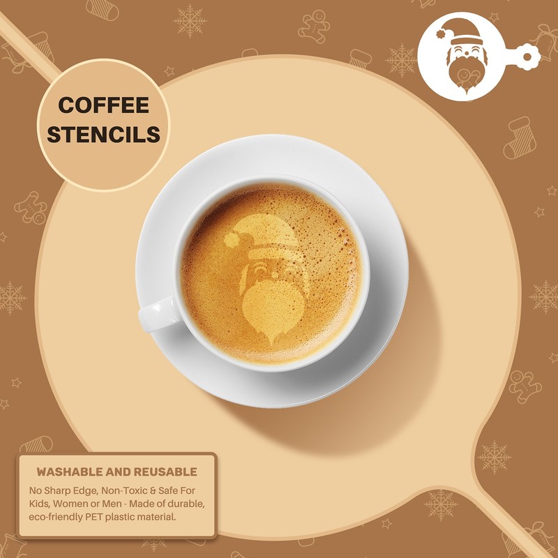 30 Pieces Cookie Stencils Cake Templates Coffee Stencils Reusable Painting8328 gallery