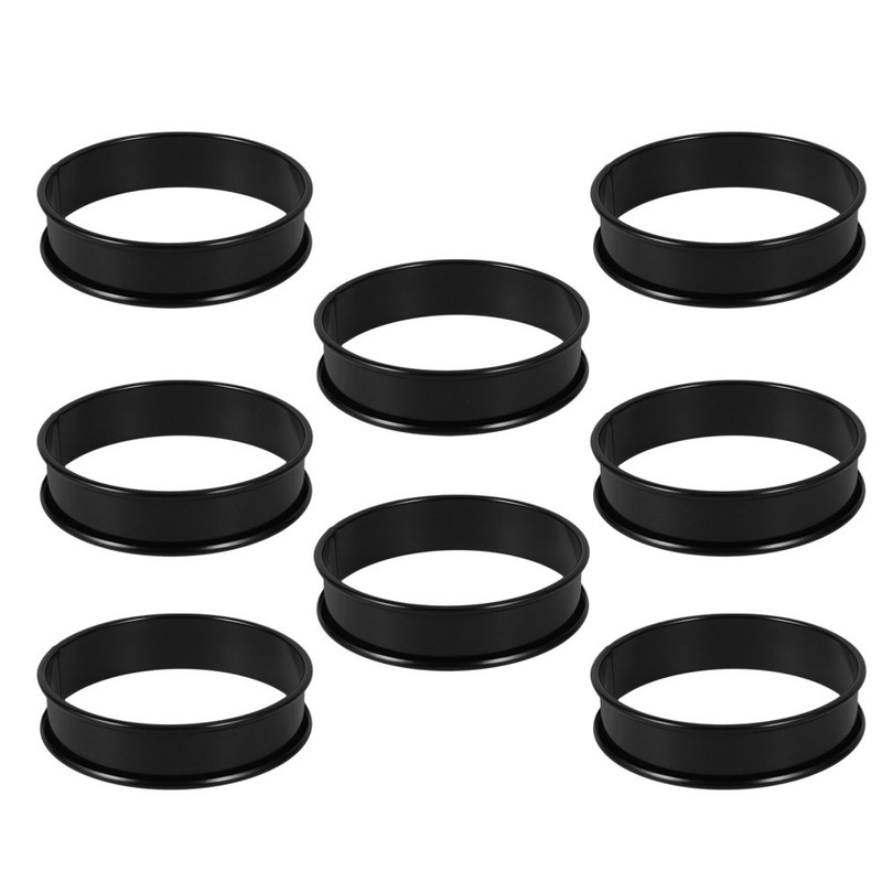 8Pcs Household Stainless Steel Baking Mousse Mold Black Reusable Kitchen Tool gallery