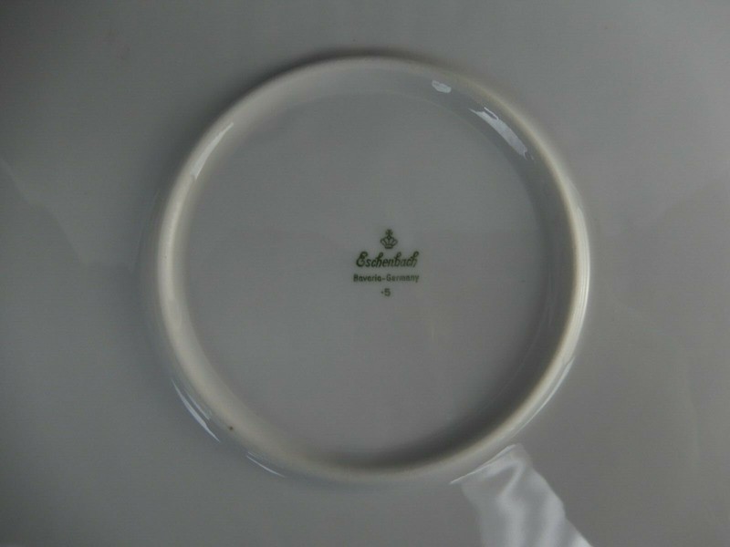 Vintage Eschenbach Floral Print 12-5/8" Cake Plate Bavaria Germany gallery
