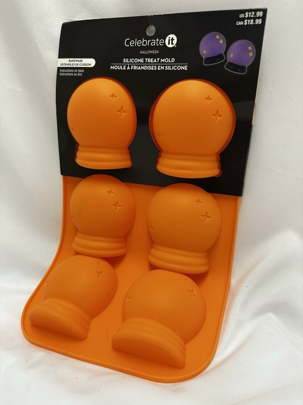 Set of 3 Halloween Silicone Treat/Candy Molds Cauldron, Crystal Ball, Snake, Eye gallery