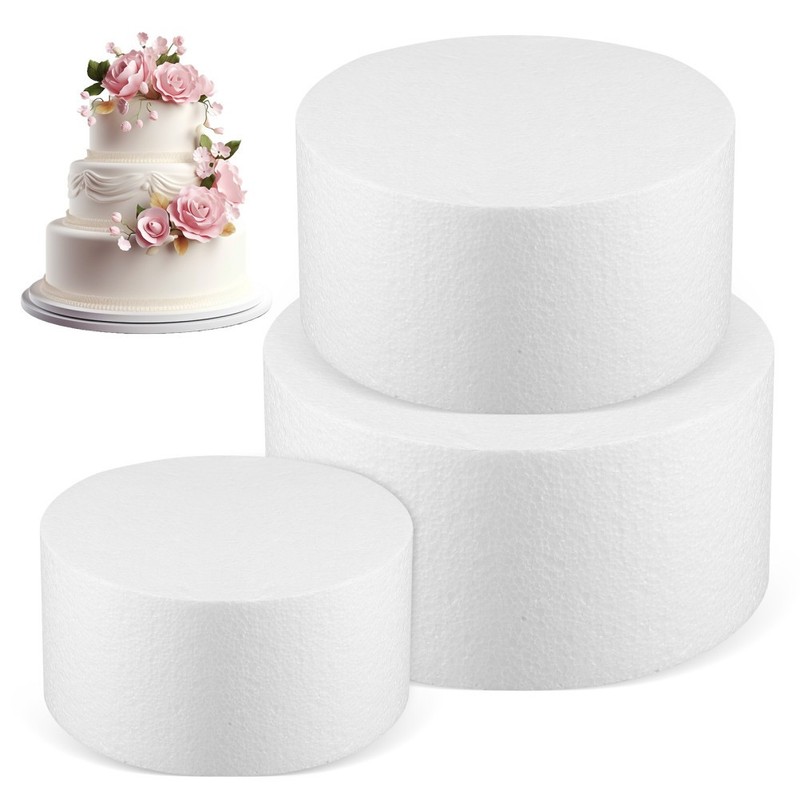 3 Pcs Cake Decorations Fake Dummies Designing Models Faux Round Bakery