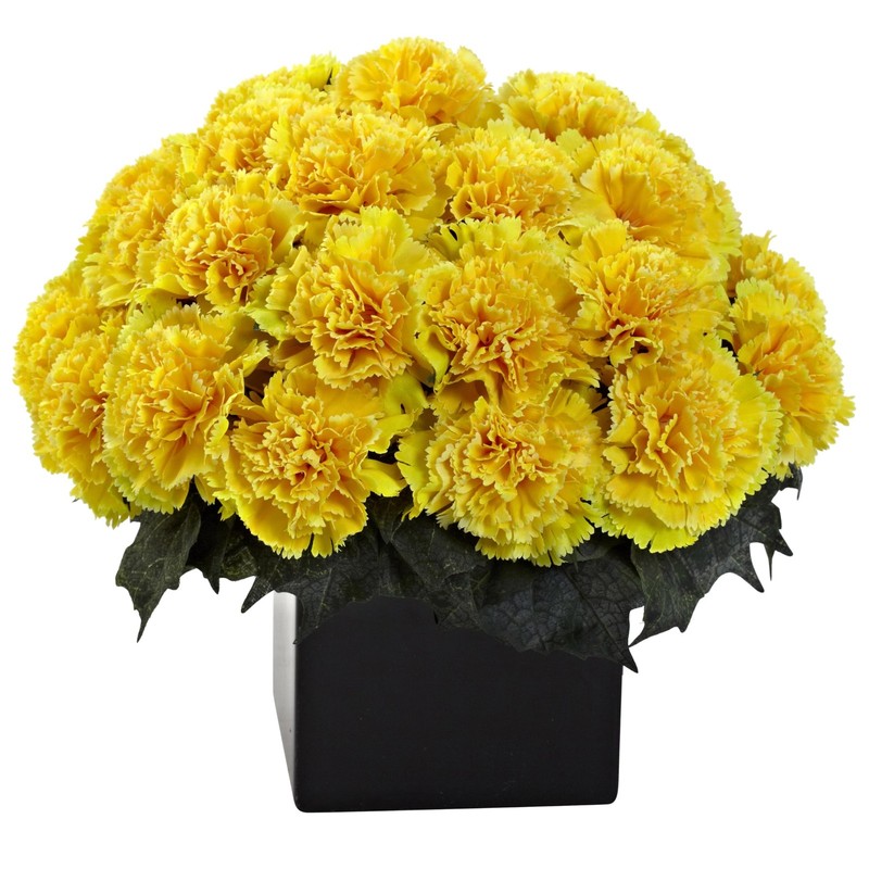 Nearly Natural 1372-Dp Carnation Arrangement Vase Dark Pink gallery