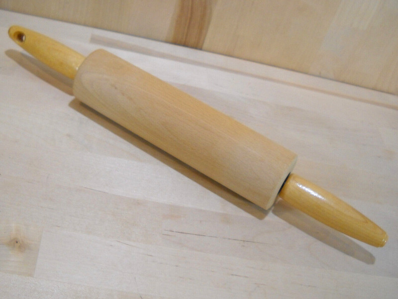 Rolling Pin Classic 7” roller, 14” overall Hardwood Rolling Pin