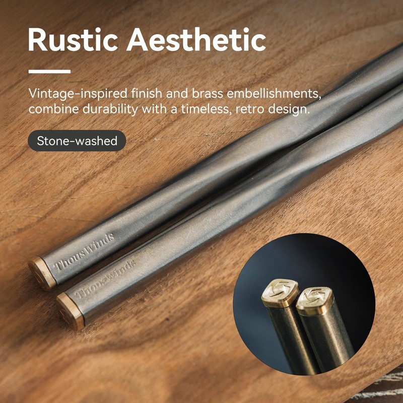 Titanium Chopsticks , Foldable Lightweight Reusable Camping Cutlery, Utensils... gallery