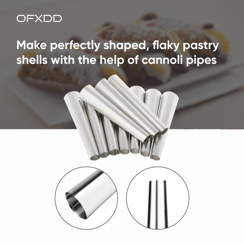 18 PCS Cannoli Forms 3.74 Inch Metal Pipes Baking Stainless Steel Tube Pastry gallery