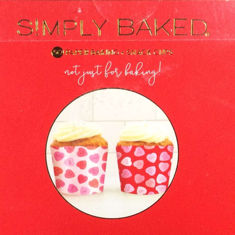 Baking & Snack Cups Heart Themed 50 Count Simply Baked Cupcakes Muffins gallery