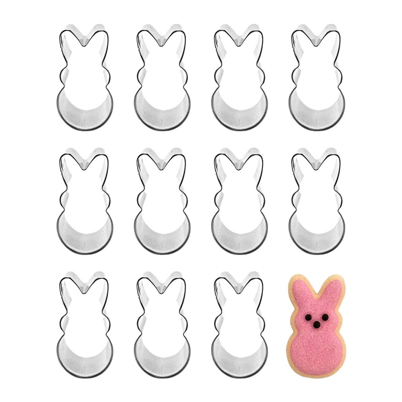 1 Dozen 12 Mini Rabbit Bunny Marshmallow Easter Cookie Cutter 2” Metal