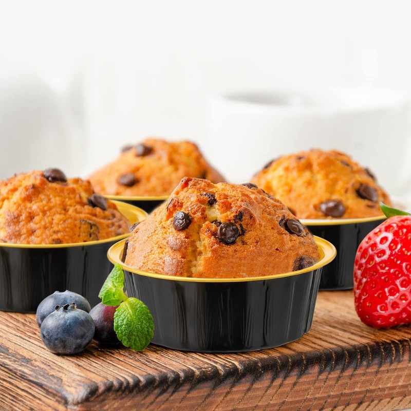 100 Pcs Disposable Ramekins with Lids 8 oz Creme Brulee Ramekin Aluminum Foil... gallery