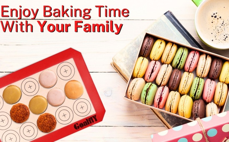 Small Silicone Baking Mat Sheet (11.8 x 8.5 IN), 3 Pieces Baking Mat Set, gallery