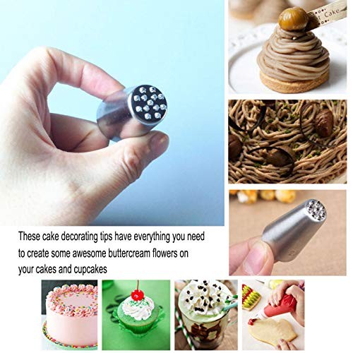5 Pieces Large Piping Tips Set and 3Pcs Russian Grass Cream Tips DIY Decor gallery