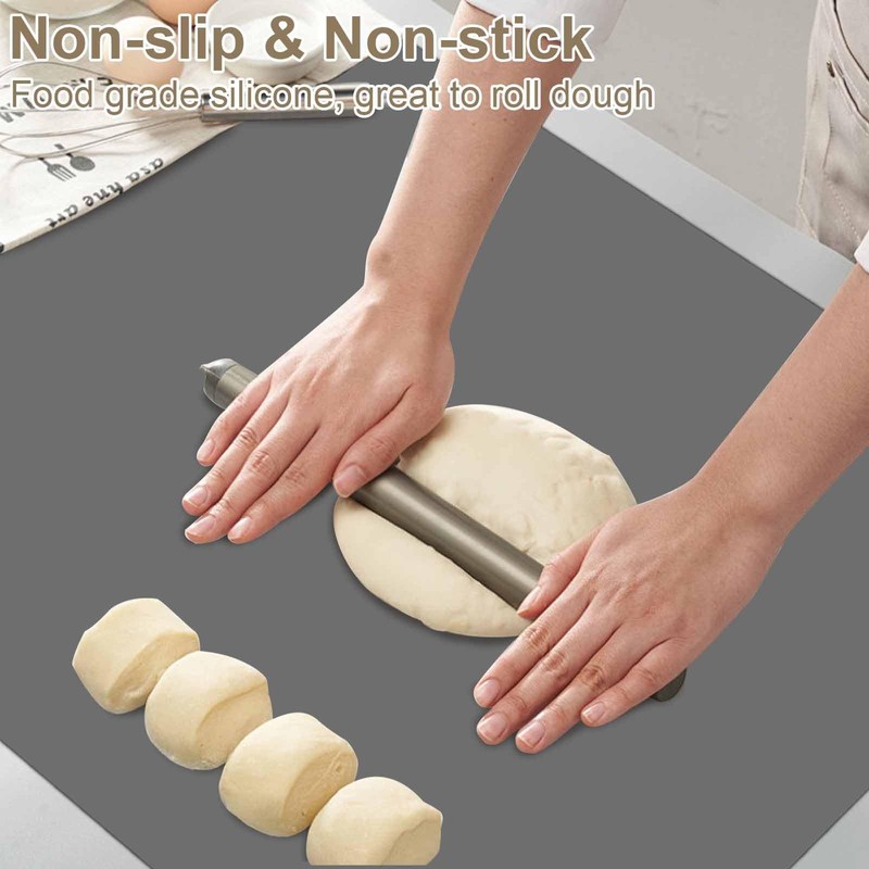 48"x24"(120cmx60cm) Large Silicone Mat for Kitchen 48"L x 24"W, Black gallery