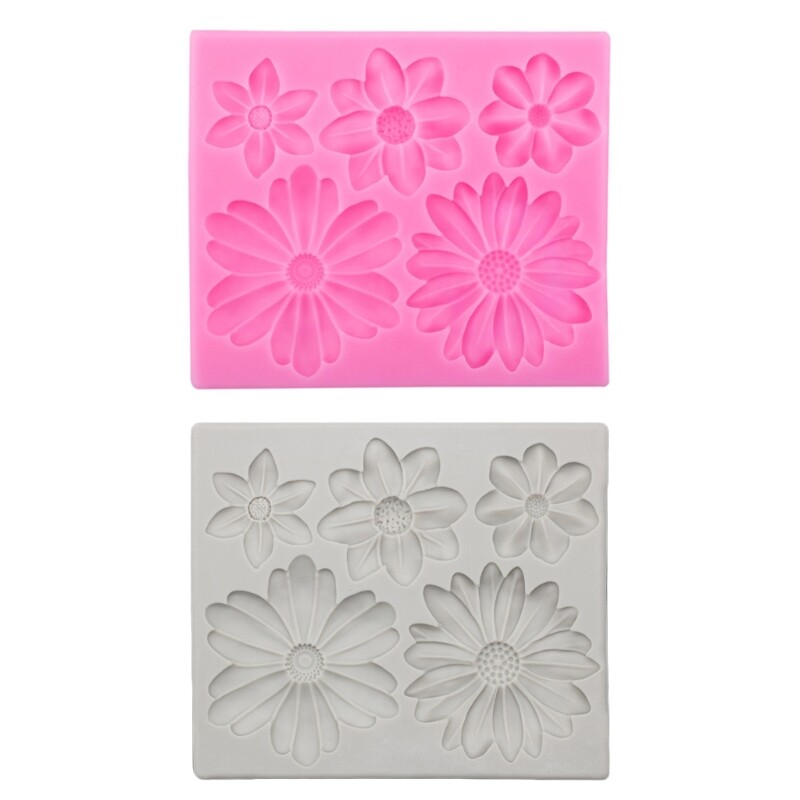 Daisy Shape Silicone Flexible Grade Mould Clay Resin Ceramics Candy gallery