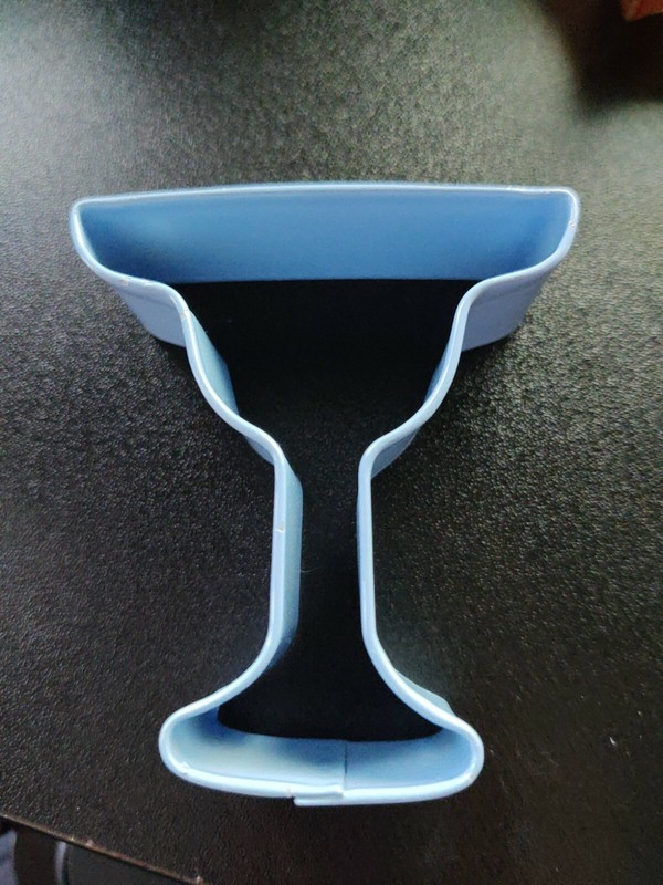 Wilton metal Martini glass shaped cookie cutter 3″ blue