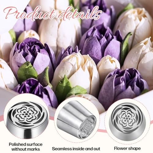 Tulip Piping Tip, Stainless Steel Flower Piping Tips for Cake Decorating gallery