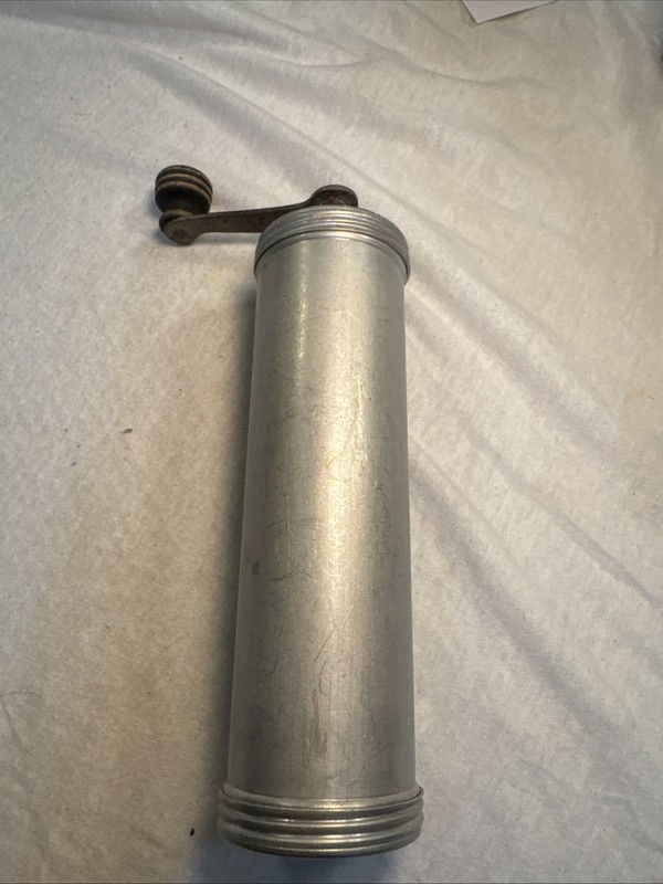 Vintage Sveico Sweden Aluminum Hand Crank Cookie Press Spritz Maker Star Disc