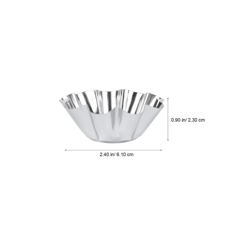 6PCS Egg Tart Mould Stainless Steel Tart Pans Tart Molds Baking Egg Tart Pan gallery