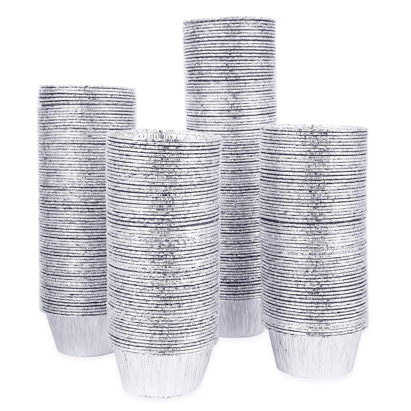 300 Pack Aluminum Foil Ramekins, 4 oz Disposable Baking Cups for Tart, Cupcak…