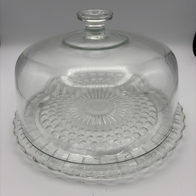 Glass Cake Plate With Dome
