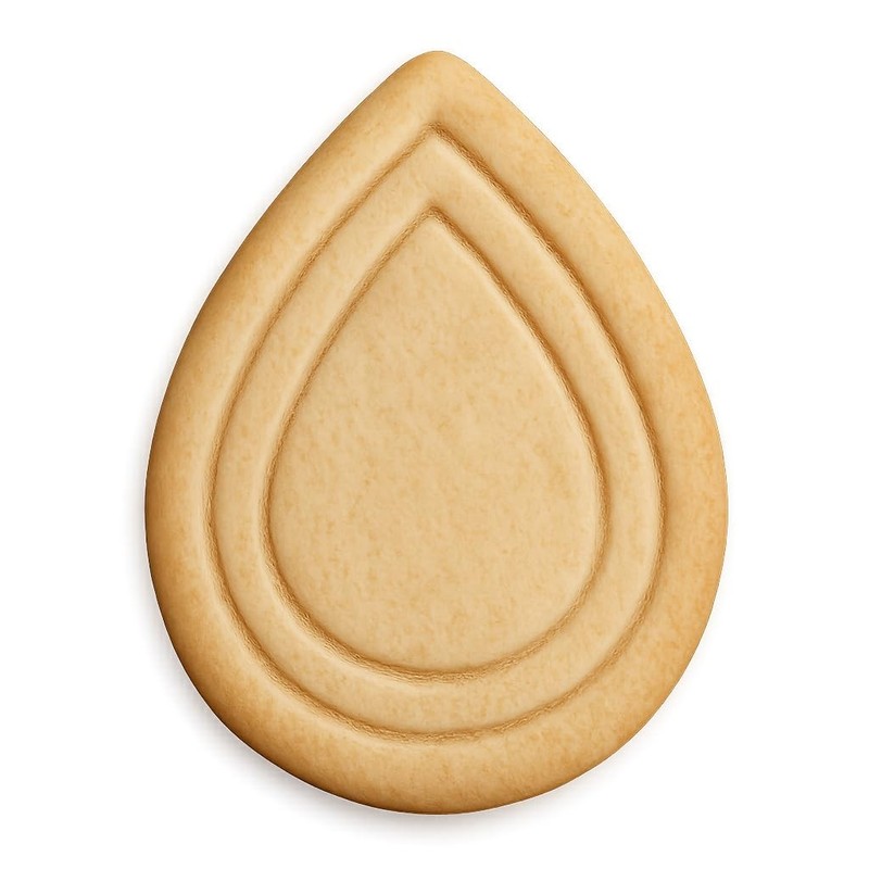 Sapphire Tear Drop Cookie Cutter & Stamp, Fondant & Clay – 4×3