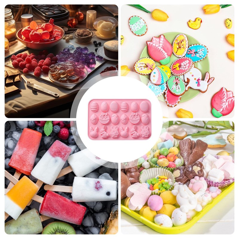 Easter Chocolate Molds Non Stick Handmade Crafts Casting Tool Bunny Candle Molds gallery