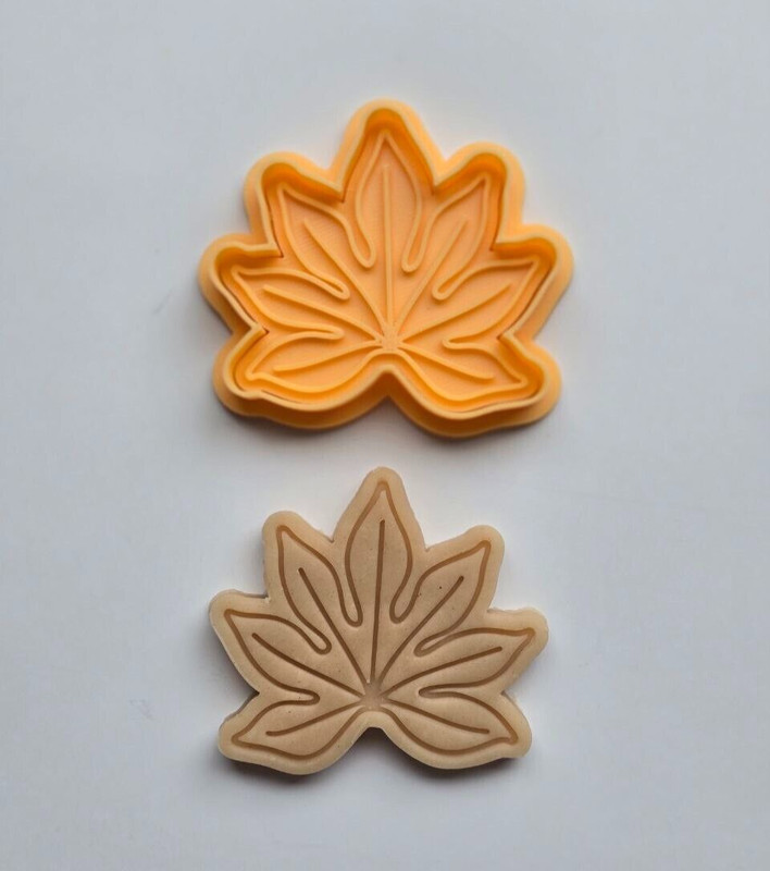 Maple Leaf Cookie Cutter + Stamp Set, Maple Leaf Cookie Cutter, Cookie Stamp Set gallery