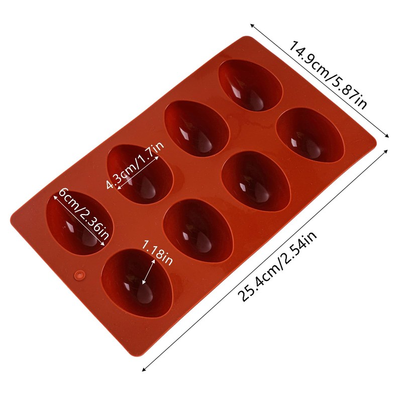3Pcs 8-Cavity Easter Silicone Egg Molds, Baking Supplies for DIY Cake Decorat... gallery