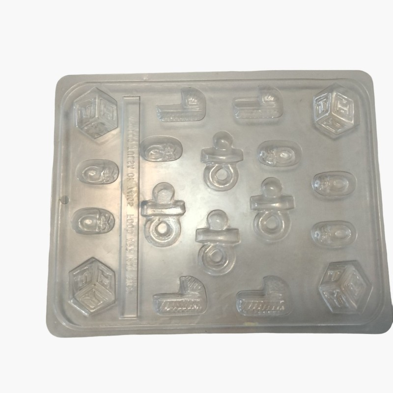 Apollo Baby Shower Candy Mold 3162 chocolate pacifier booties bassinette gallery