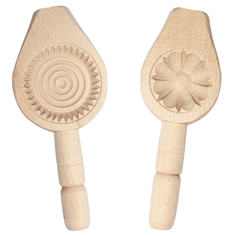 - 2 Pack - Cookie Molds for Baking | Maamoul Molds Traditional Handmade | Bis...