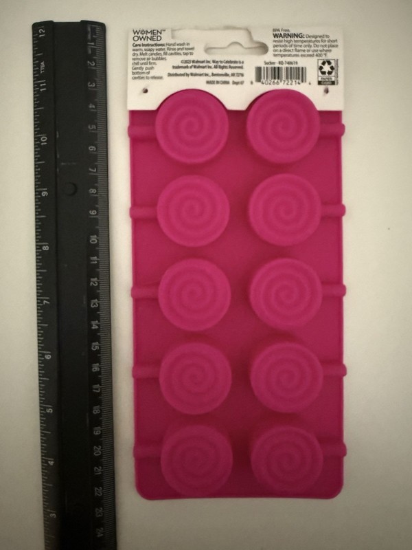 10-Cavity Lollipop Swirl Silicone Mold, by Way to Celebrate Set of 2 gallery