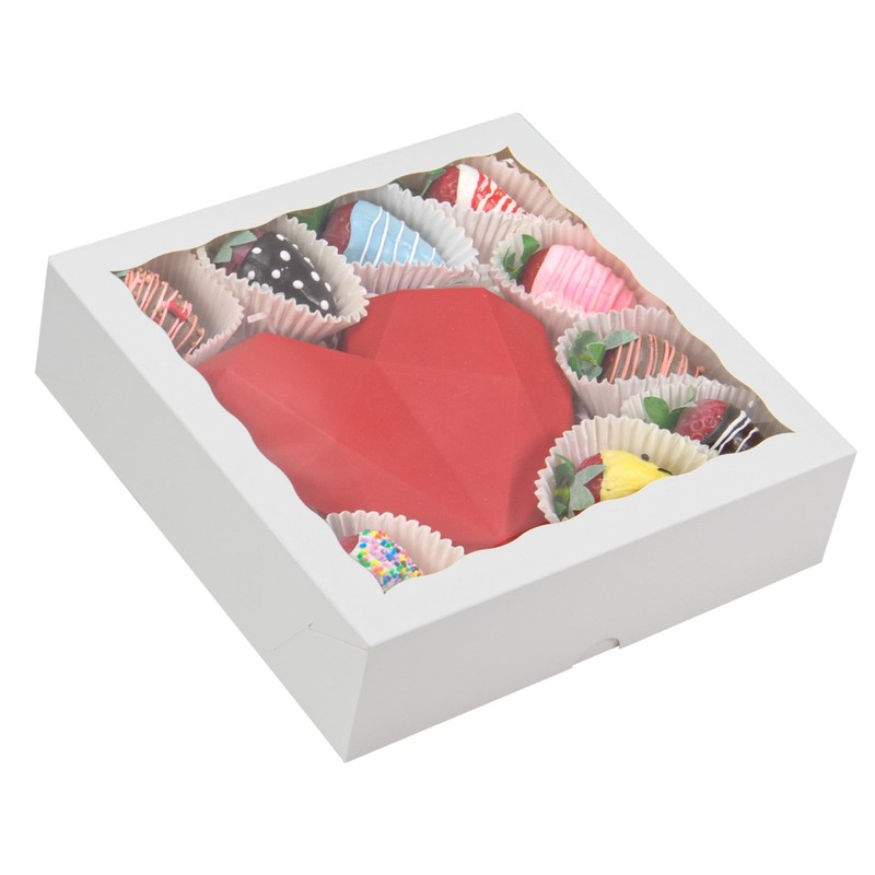 14pcs 9x9x2.5 Inches Bakery Boxes with Window for Pie, Breakable Heart, Choco... gallery