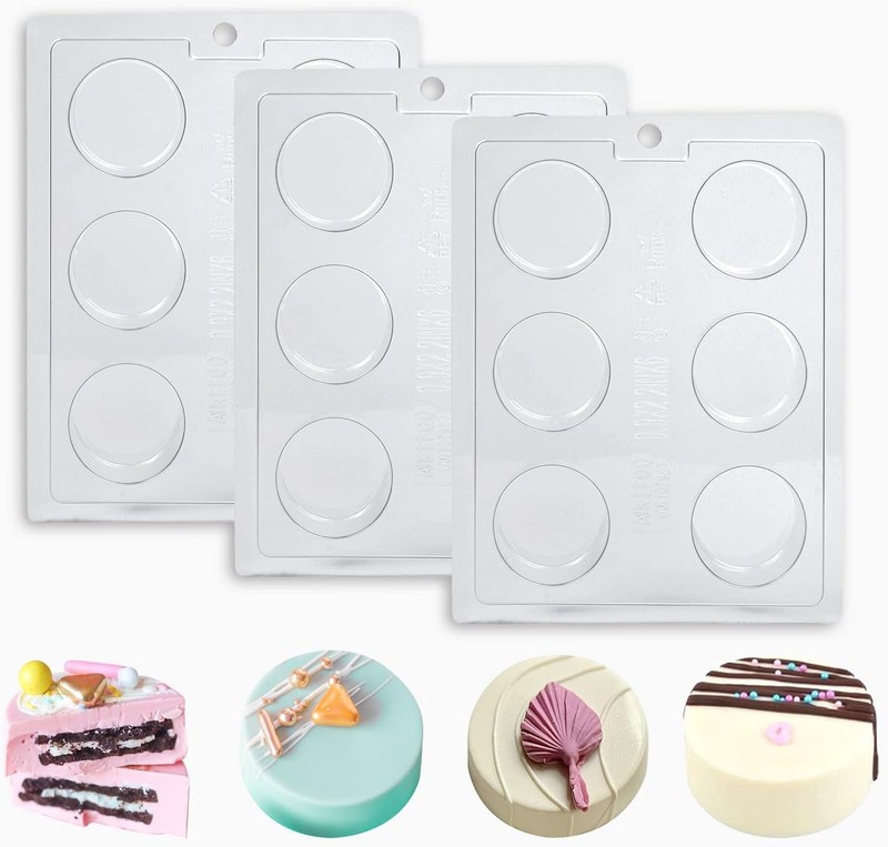 Chocolate Covered Round Cookies Molds, Biscuit Chocolate Mold, PET Plastic