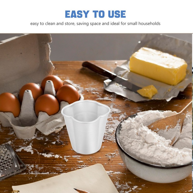 6 Pcs Mini Cake Pans Pudding Moulds Baking Cups Egg Tart Molds for gallery