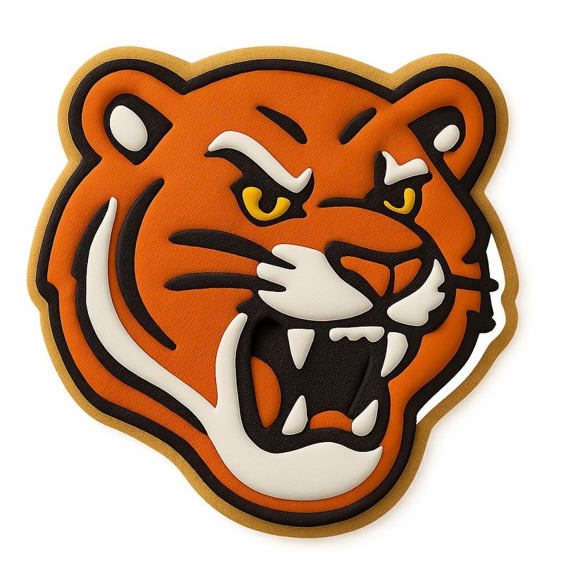 Roaring Tiger Face Cookie Cutter & Stamp, Fondant & Clay - 4x4 gallery