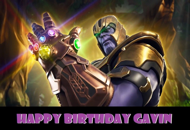 Avengers End Game Thanos Edible Cake Topper Decoration
