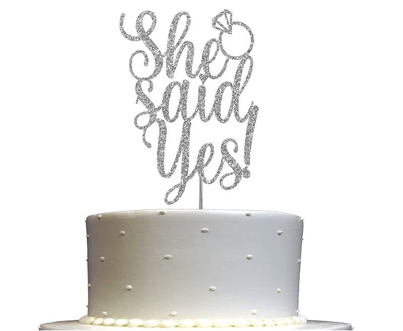She Said Yes Cake Topper Bridal Shower Party Decorations Ideas