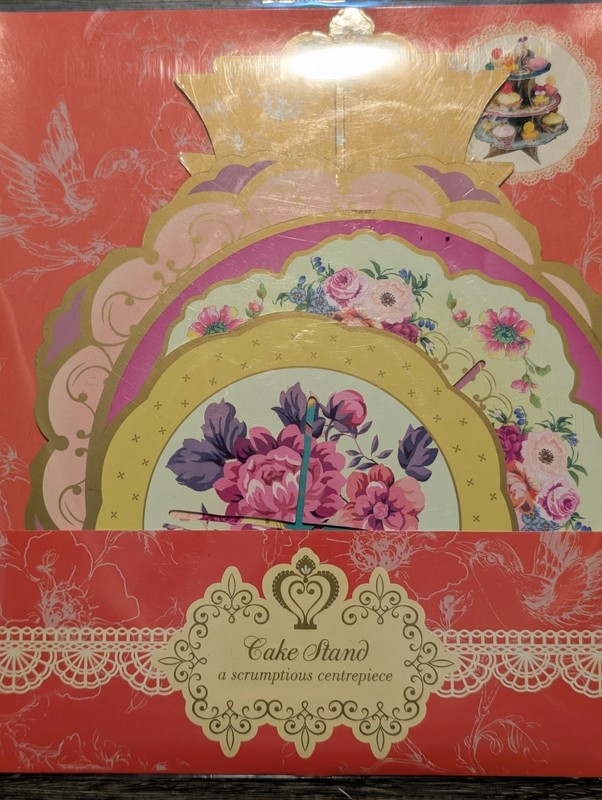 Cake Stand 3-Tier Cupcake/Dessert Stand, 5-Piece Set, Floral