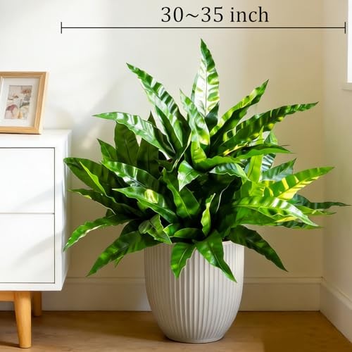 Fake Ferns,Faux Outdoor Plants UV Resistant,3D Real Touch 4Pcs New Pteris Fern gallery
