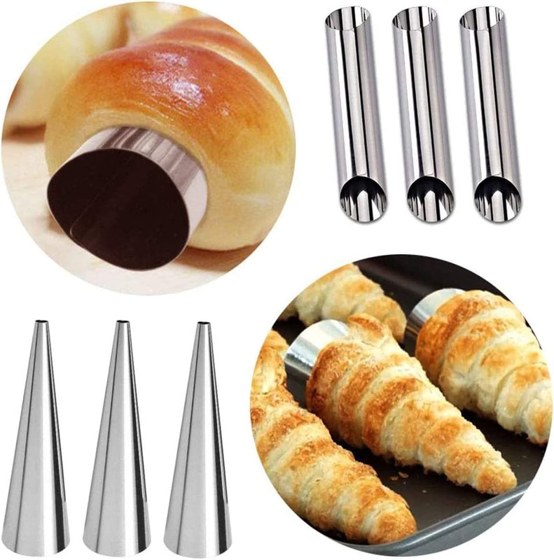 Cream Horn Molds-21 pcs Moulds Stainless Steel Cannoli Form Tubes Cream Roll .. gallery