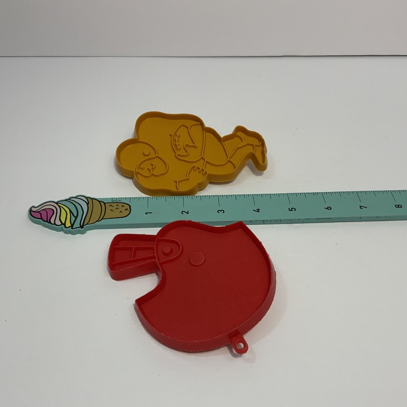 Vintage Hallmark Set of 2 Football Plastic Cookie Cutters Tan Player Red Helmet gallery