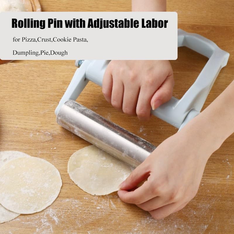 Rolling Pin with Adjustable Labor for BakingNon-Stick Stainless Steel Dough R... gallery