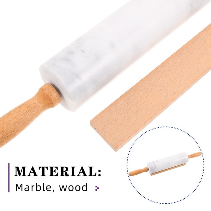 3pcs Marble Rolling Pin: Marble Kitchen Dough Rolling Pin - Non-Stick Food gallery