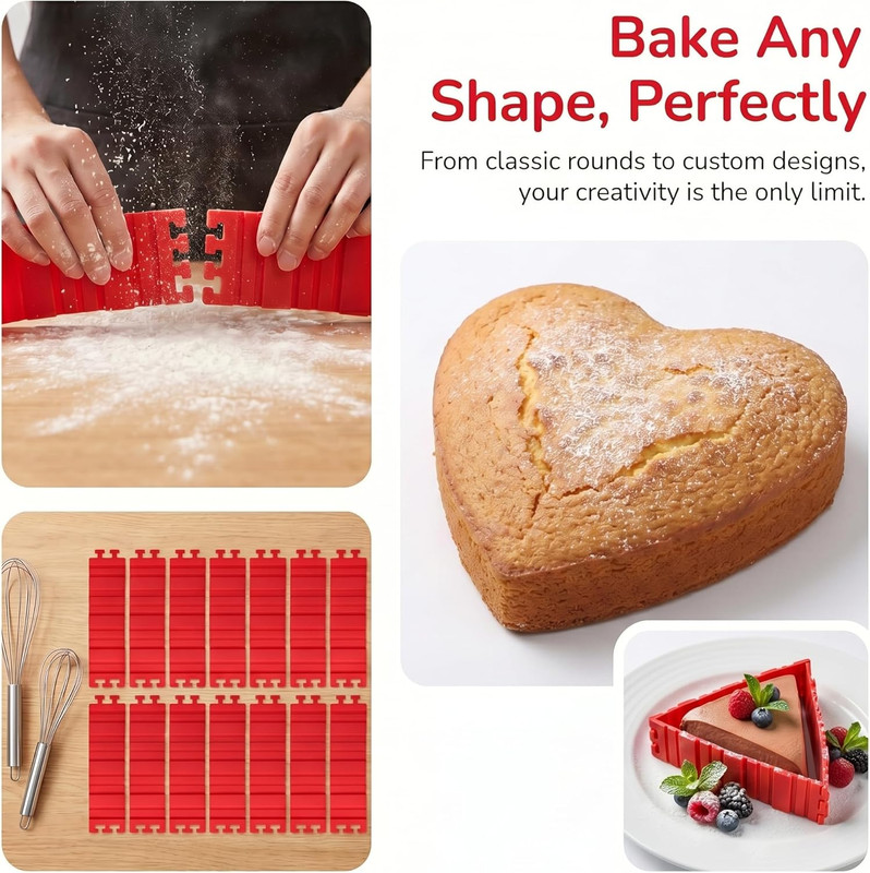 Jucoan 16 Pack Silicone Cake Mold Magic Bake Snake, Silicone Cake Shapers for DI gallery