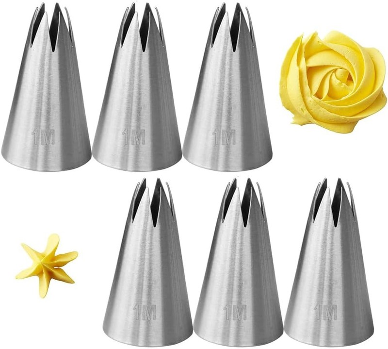 Churro Piping Tip,Piping Tips Eclair,Open Star Pastry Tip Large Piping,9FT Icing gallery