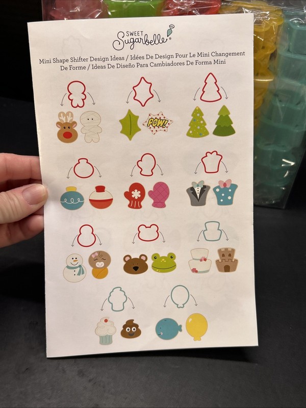 Sweet Sugarbelle 40 Pc Cookie Cutter Set & Design Sheet Mini Shape Shifters NIP gallery
