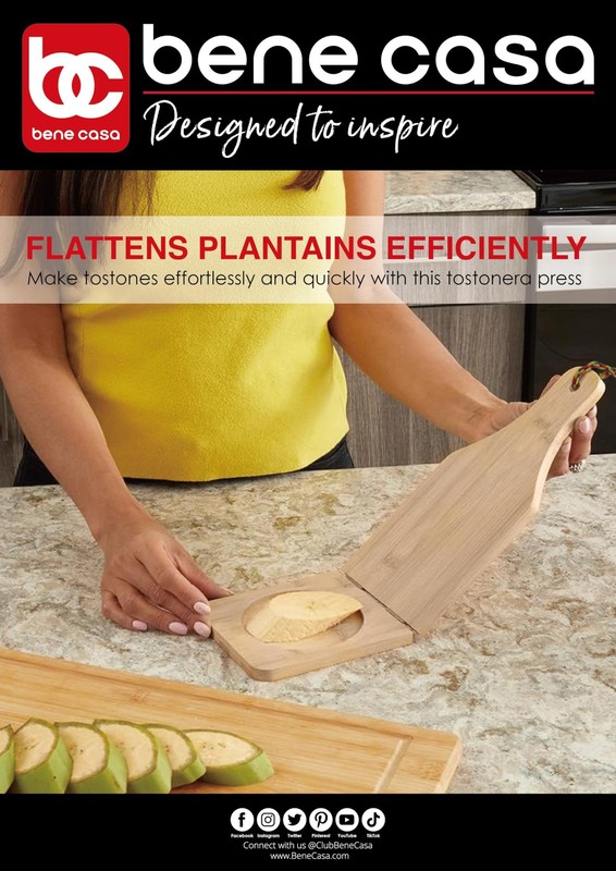 Large Wooden Plantain Press Tostonera Kitchen Tool gallery