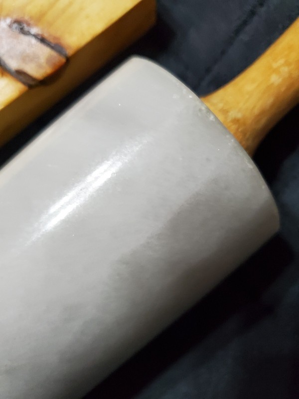 Vintage Gray Marble Rolling Pin With Wood Handles & Rest Stand Kitchen Baking gallery