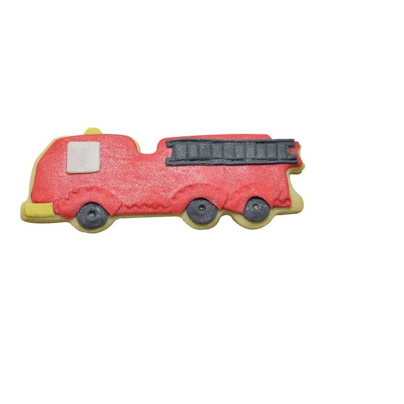 5" Fire Man Fighter Engine Truck Cookie Cutter Tin Steel Rescue Vehicle gallery