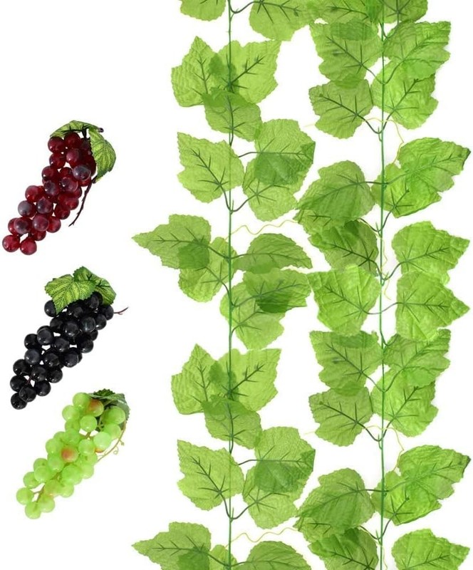 Fake Grapes 3 Bunches of Simulat Grape Fruit Artificial Grape Vines