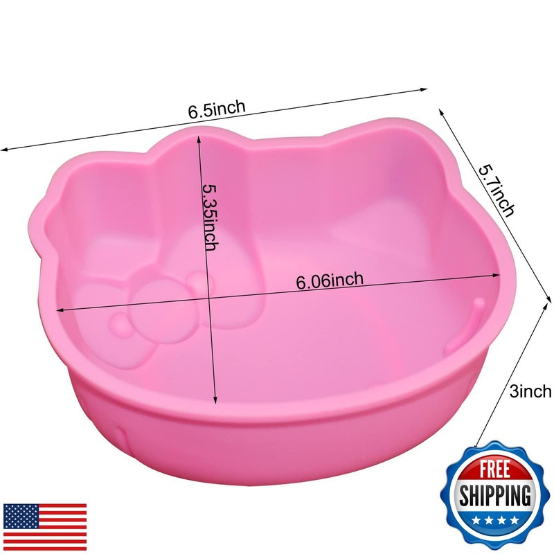 6 Inch Cute Cat Silicone Fondant Cake Mold - Non-stick Chocolate Candy Mold f gallery