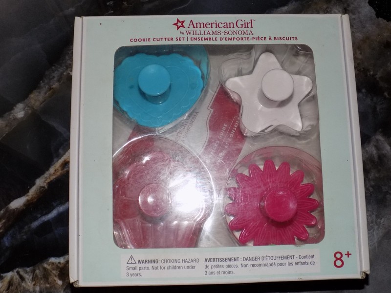 Williams & Sonoma American Girl Heart/Cupcake/Flower/Star Cookie Cutters